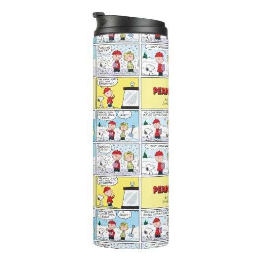 Charlie Brown | Schneekugel Thermosbecher (Nach rechts gedreht)