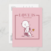 Charlie Brown & Snoopy - Liebe ist ein bester Freu Postkarte (Vorne/Hinten)