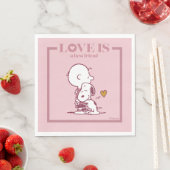 Charlie Brown & Snoopy - Liebe ist ein bester Freu Serviette (Beispiel)