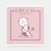 Charlie Brown & Snoopy - Liebe ist ein bester Freu Serviette (Vorderseite)