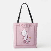Charlie Brown & Snoopy - Liebe ist ein bester Freu Tasche (Rückseite)
