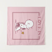 Charlie Brown & Snoopy - Liebe ist ein bester Freu Wandteppich (Vorderseite (Horizontal))