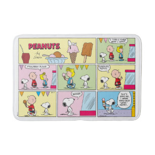 Charlie Brown, Snoopy & Sally   Eiscreme Badematte