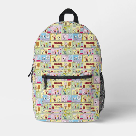Charlie Brown, Snoopy & Sally | Eiscreme Bedruckter Rucksack (Vorderseite)