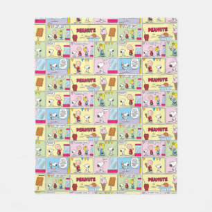 Charlie Brown, Snoopy & Sally   Eiscreme Fleecedecke