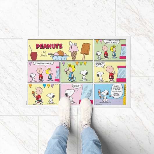 Charlie Brown, Snoopy & Sally | Eiscreme Fußmatte (Indoor)