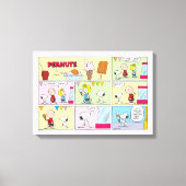 Charlie Brown, Snoopy & Sally | Eiscreme Leinwanddruck (Vorderseite)