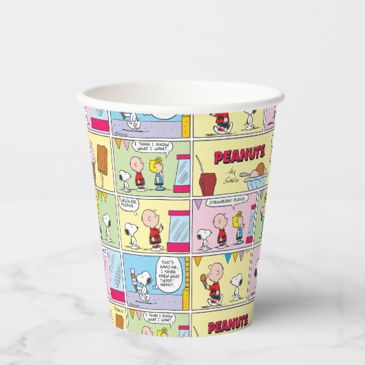 Charlie Brown, Snoopy & Sally | Eiscreme Pappbecher (Vorderseite)