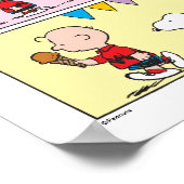 Charlie Brown, Snoopy & Sally | Eiscreme Poster (Ecke)