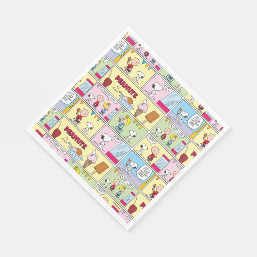 Charlie Brown, Snoopy & Sally | Eiscreme Serviette (Ecke)