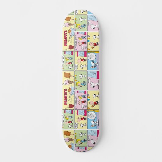 Charlie Brown, Snoopy & Sally | Eiscreme Skateboard (Vorderseite)