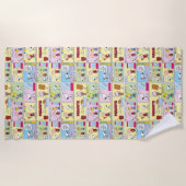 Charlie Brown, Snoopy & Sally | Eiscreme Strandtuch (Vorderseite)