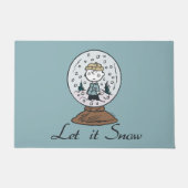 Charlie Brown Snow Globe Graphic - Let It Snow Fußmatte (Vorderseite)
