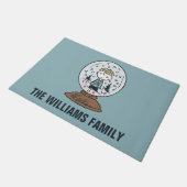 Charlie Brown Snow Globe Graphic - Let It Snow Fußmatte (Schrägansicht)