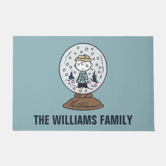 Charlie Brown Snow Globe Graphic - Let It Snow Fußmatte (Vorderseite)