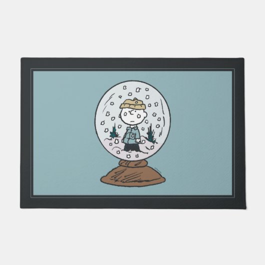 Charlie Brown Snow Globe Graphic - Let It Snow Fußmatte (Vorderseite)