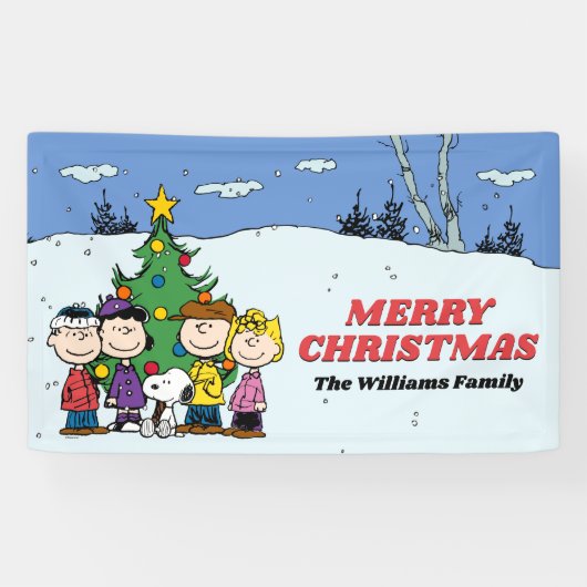 Charlie Brown und Freunde Weihnachten Banner (Horizontal)