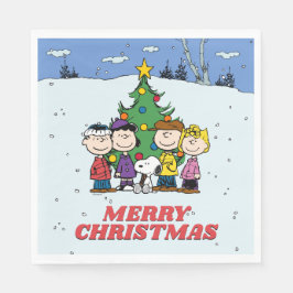 Charlie Brown und Freunde Weihnachten Serviette