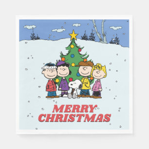 Charlie Brown und Freunde Weihnachten Serviette