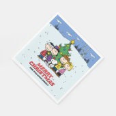 Charlie Brown und Freunde Weihnachten Serviette (Ecke)