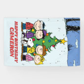 Charlie Brown und Freunde Winter zum Geburtstag Banner (Horizontal)