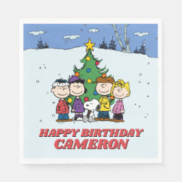 Charlie Brown und Freunde Winter zum Geburtstag Serviette