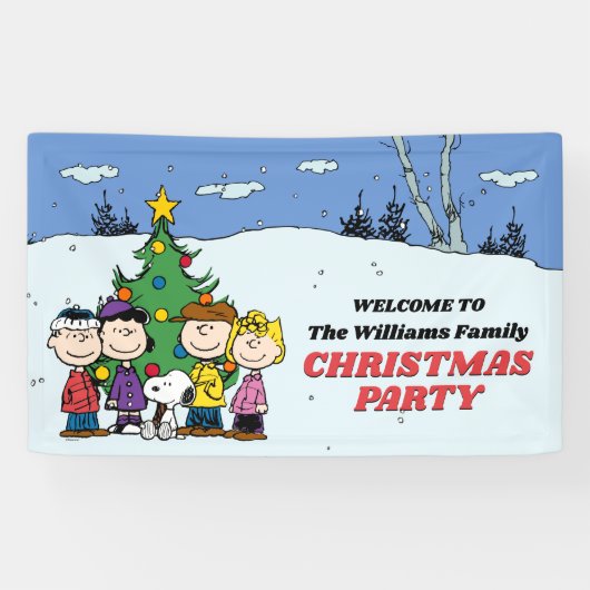 Charlie Brown und Friends Christmas Party Banner (Horizontal)