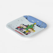 Charlie Brown und Friends Christmas Party Pappteller (Gewinkelt)