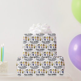 Charlie Brown und Gang Confetti Birthday Geschenkpapier