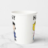 Charlie Brown und Gang Confetti Birthday Pappbecher (Rechts)