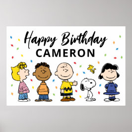 Charlie Brown und Gang Confetti Birthday Poster