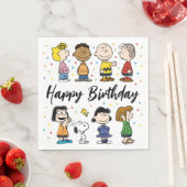 Charlie Brown und Gang Confetti Birthday Serviette (Beispiel)