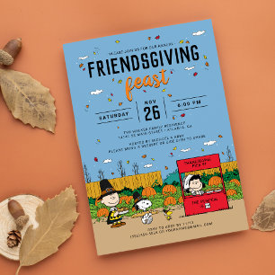Charlie Brown und Gang Friendsgiving-Festmahl Einladung