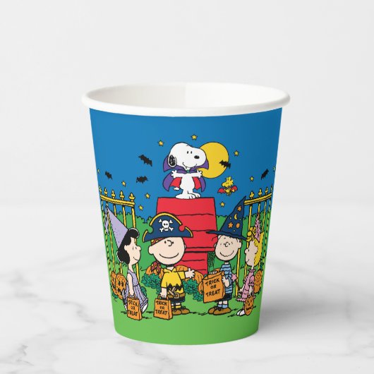 Charlie Brown und Gang Halloween-Party Pappbecher (Links)