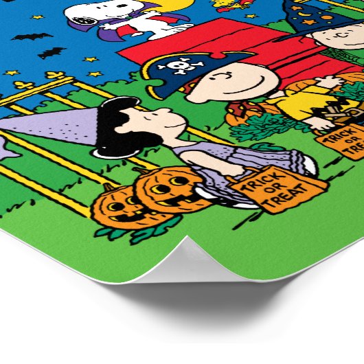 Charlie Brown und Gang Halloween-Party Poster (Ecke)