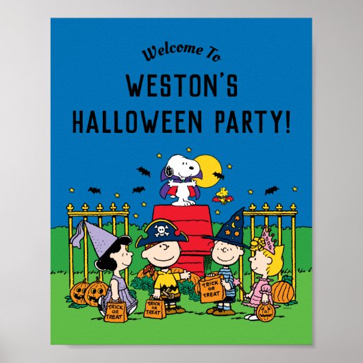 Charlie Brown und Gang Halloween-Party Poster (Vorne)