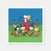 Charlie Brown und Gang Halloween-Party Serviette (Vorderseite)