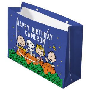 Charlie Brown und Gang Pumpkin 1. Geburtstag Große Geschenktüte