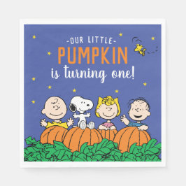 Charlie Brown und Gang Pumpkin 1. Geburtstag Serviette