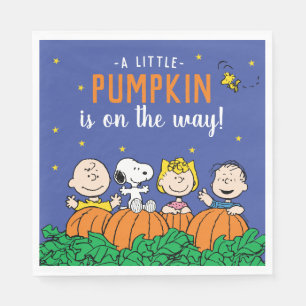 Charlie Brown und Gang Pumpkin Baby Shower Serviette
