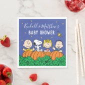 Charlie Brown und Gang Pumpkin Baby Shower Serviette (Beispiel)