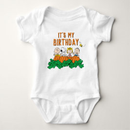Charlie Brown und Gang Pumpkin Birthday Baby Strampler