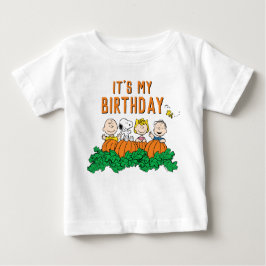 Charlie Brown und Gang Pumpkin Birthday Baby T-shirt