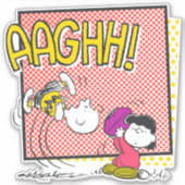 Charlie Brown und Lucy Football Comic Graphic Aufkleber (Vorderseite)