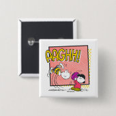 Charlie Brown und Lucy Football Comic Graphic Button (Vorne & Hinten)