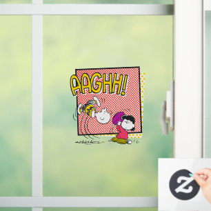 Charlie Brown und Lucy Football Comic Graphic Fensteraufkleber