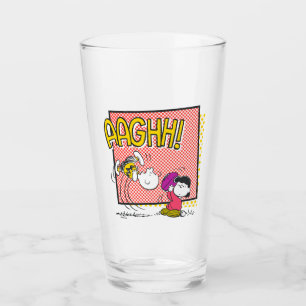 Charlie Brown und Lucy Football Comic Graphic Glas