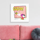 Charlie Brown und Lucy Football Comic Graphic Leinwanddruck (Insitu (Wohnzimmer))