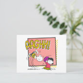 Charlie Brown und Lucy Football Comic Graphic Postkarte (Stehend Vorderseite)