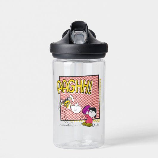 Charlie Brown und Lucy Football Comic Graphic Trinkflasche (Vorne)